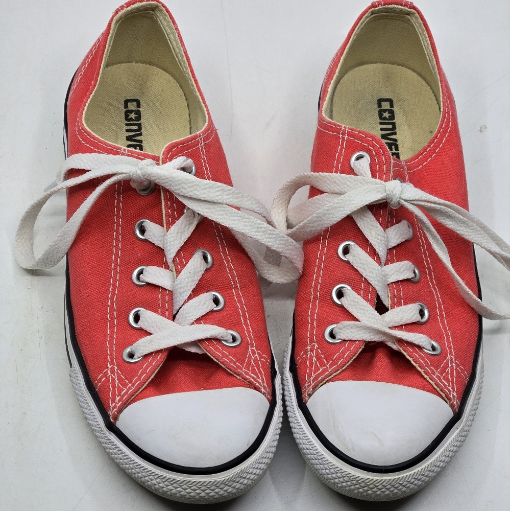 All Star Converse Coral Pink Low Shoes Size 7 US